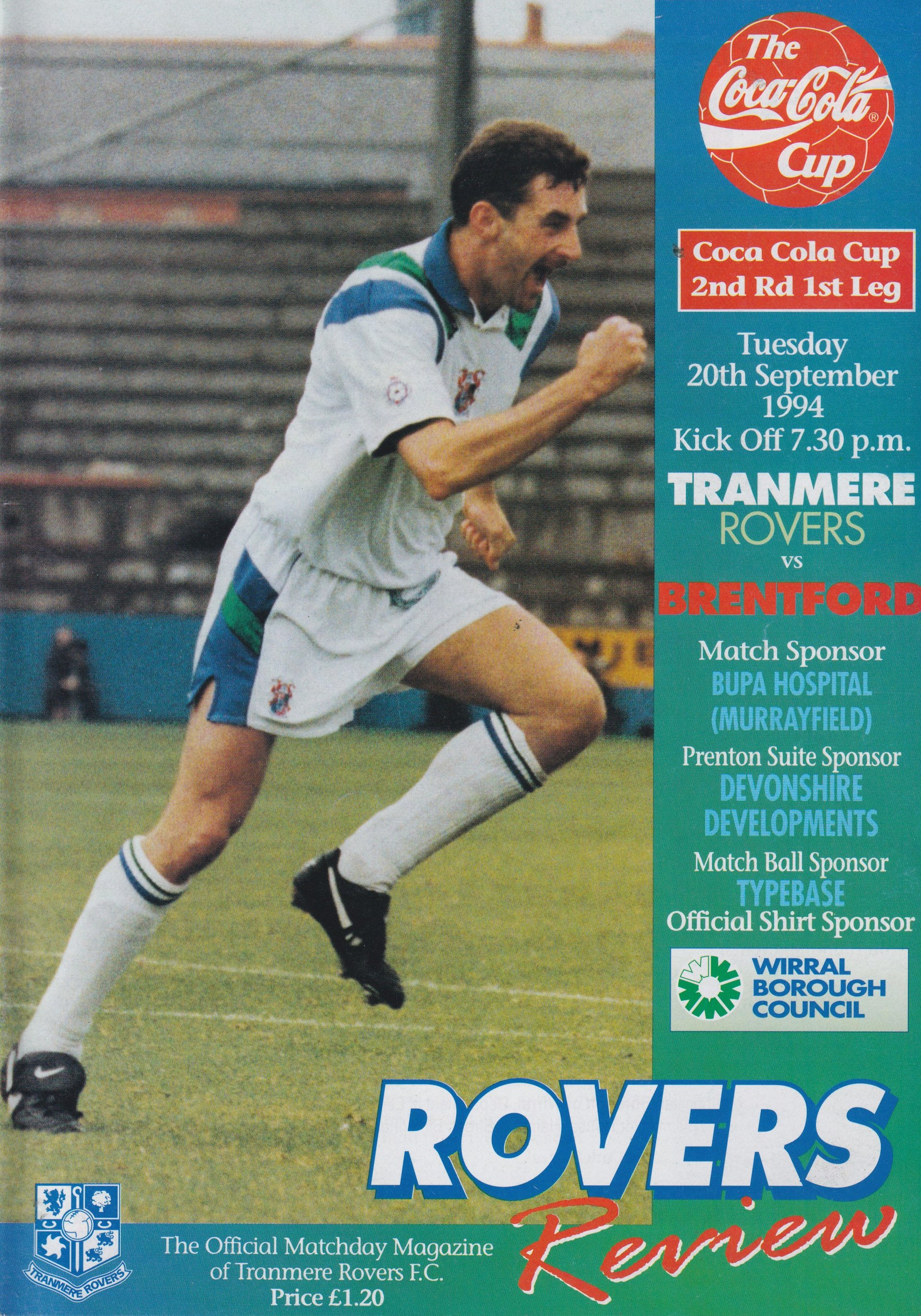 Tranmere Rovers v Brentford match programme